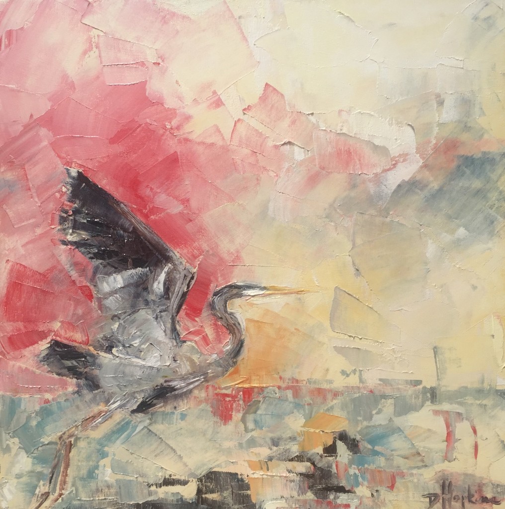 Blue Heron painting by Denise Hopkins