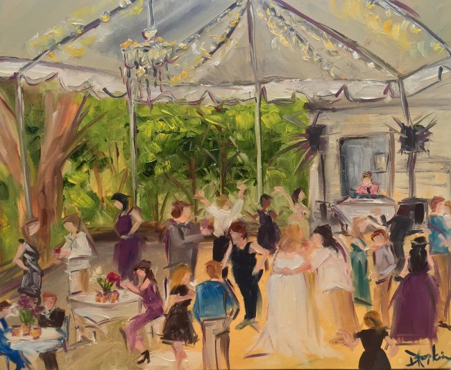wedding reception painting