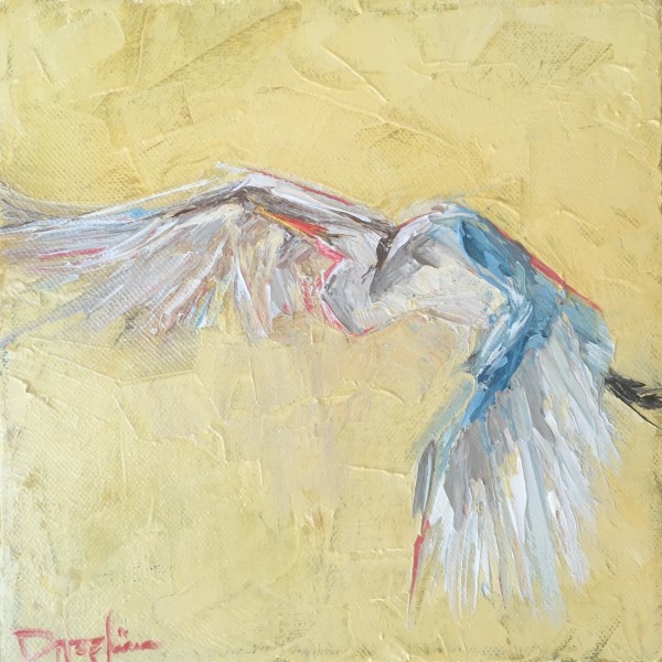 egret painting by Denise Hopkins