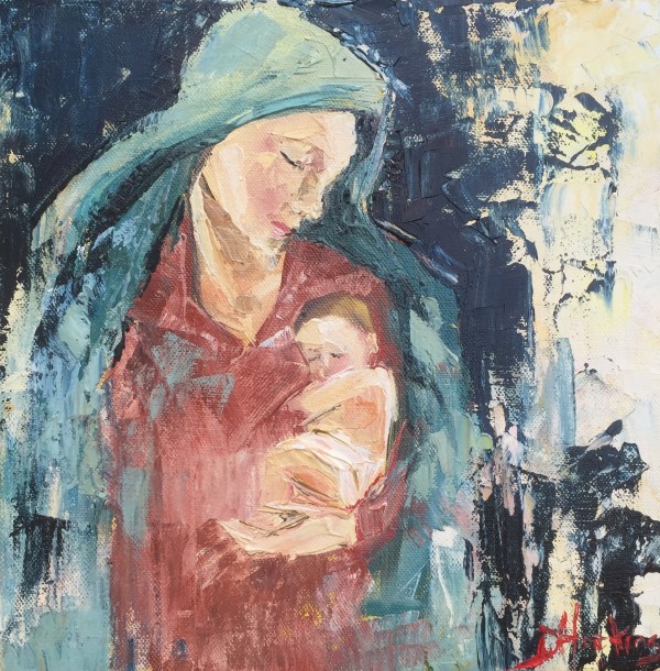 Blessed Mother painting by Denise Hopkins