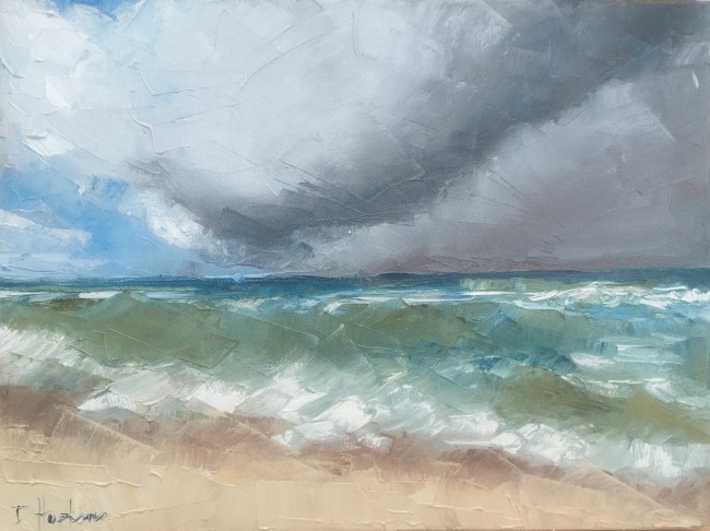 beach painting by Denise Hopkins
