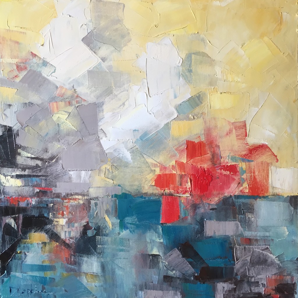 Abstract painting by Denise Hopkins