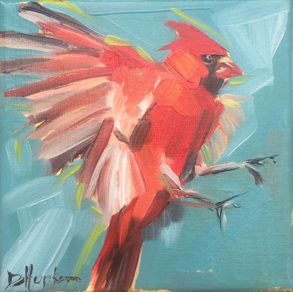 cardinal painting by Denise Hopkins