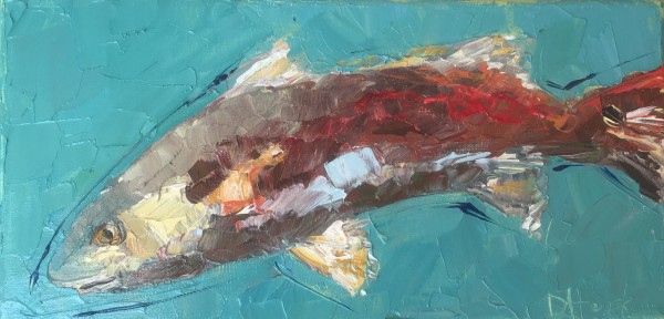 Red drum painting by Denise Hopkins