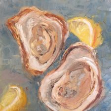 Oyster painting by Louisiana artist Denise Hopkins