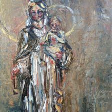 Our Lady of Mount Carmel painting by Catholic artist Denise Hopkins