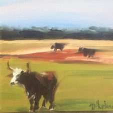 Cow painting by Louisiana artist Denise Hopkins