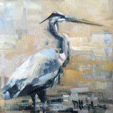 Blue Heron Painting by Louisiana Artist Denise Hopkins