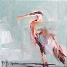 Blue Heron painting by Louisiana Artist Denise Hopkins