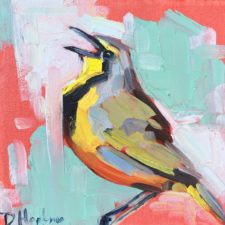 Bokmakierie bird by artist Denise Hopkins