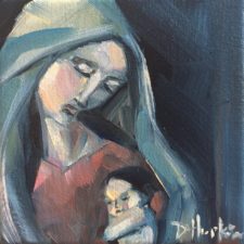 Madonna Painting by Catholic artist Denise Hopkins