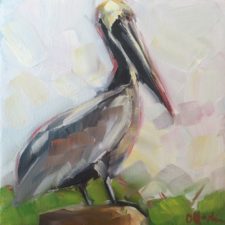 Pelican painting by Louisiana Artist Denise Hopkins
