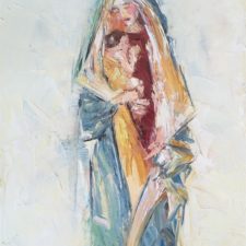 Madonna Painting by Catholic artist Denise Hopkins