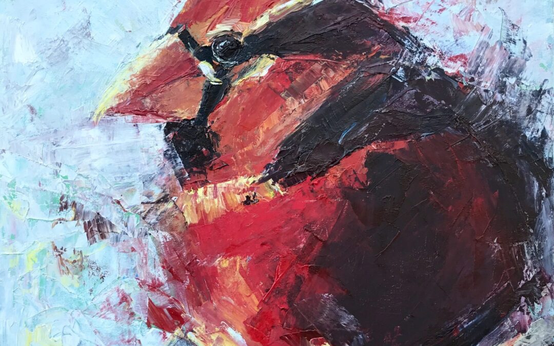 cardinal oil painting