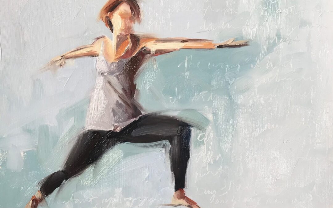 yoga pose painting
