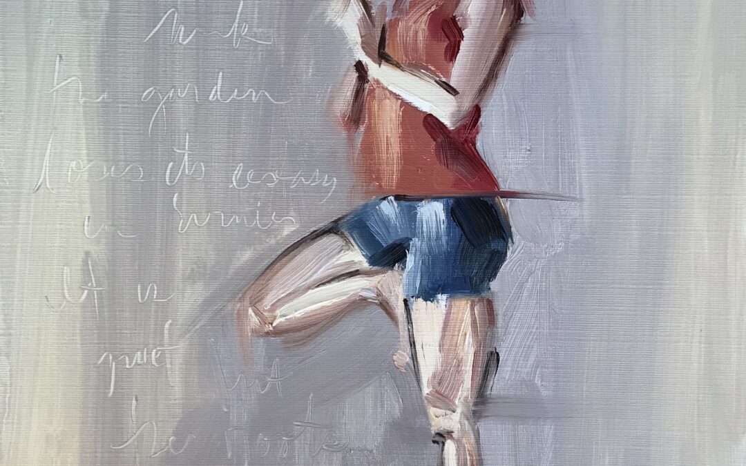 tree pose yoga painting