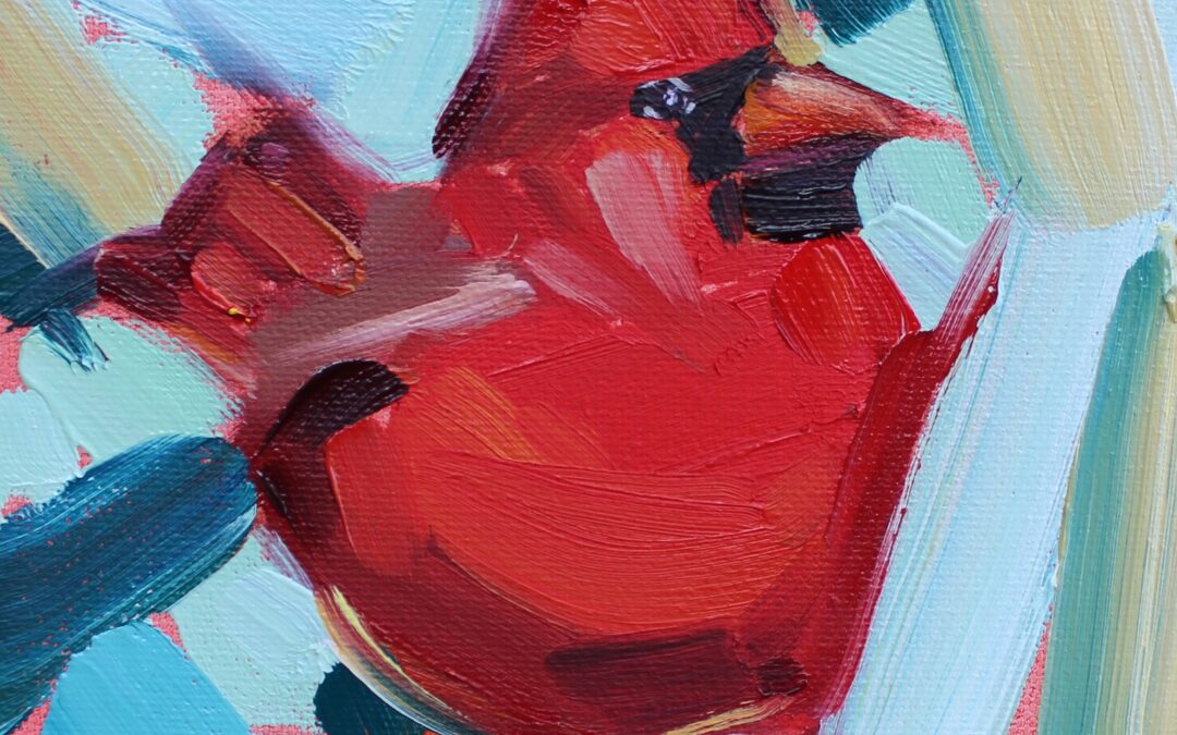 cardinal oil painting