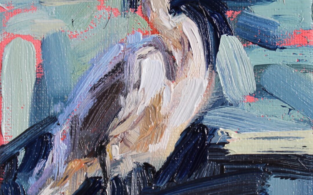 egret painting