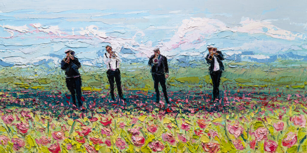 second line painting