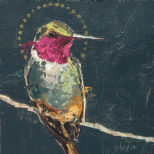 Be Still and Know hummingbird painting by Denise Hopkins