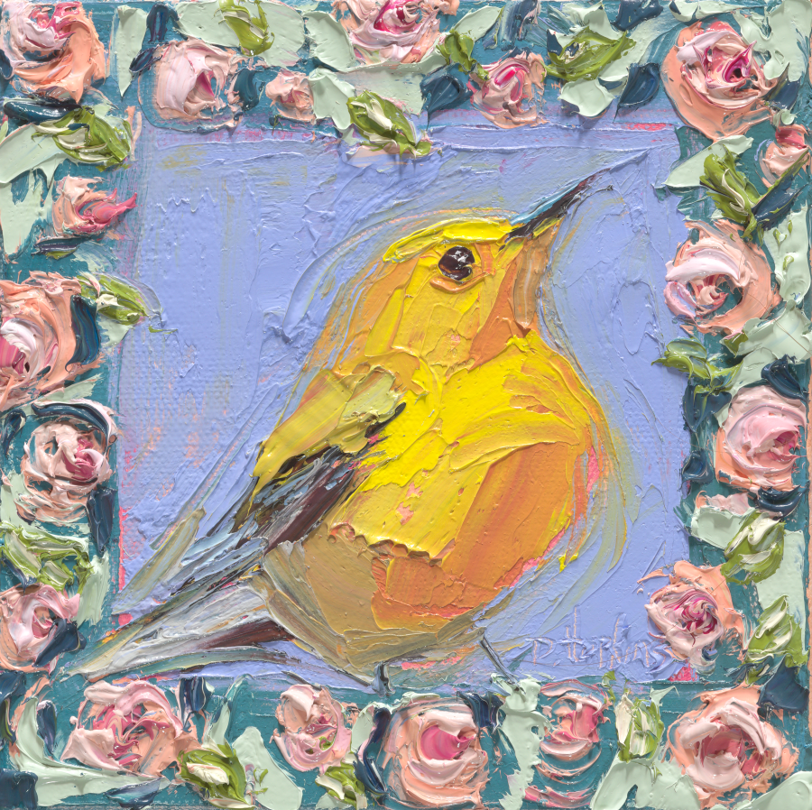 yellow warbler painting