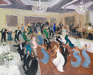 new orleans live palette knife oil wedding painting windsor court