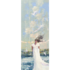 Oil painting with birds and figure based on emily dickinson poem