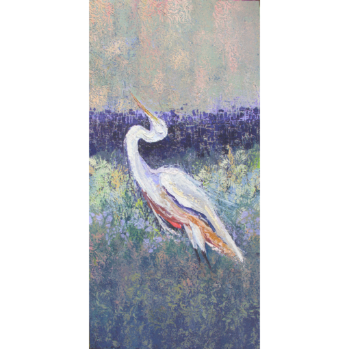 egret oil painting