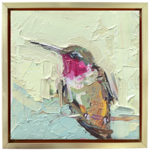 Hummingbird oil painting