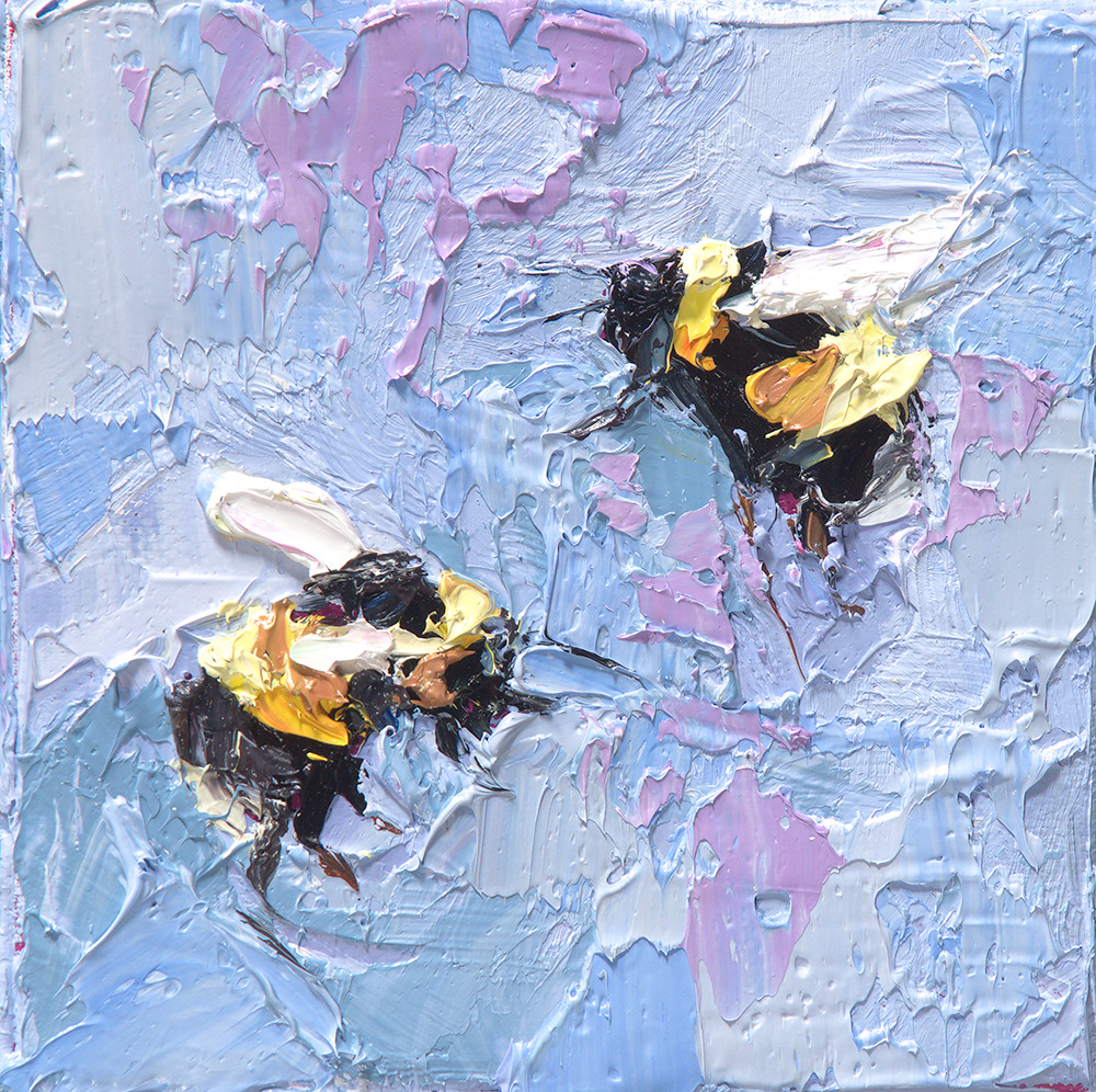 bee oil painting