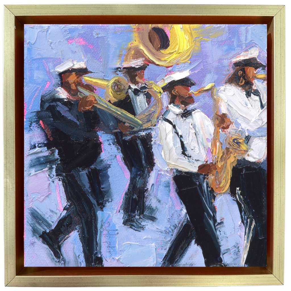 Second Line Band Oil Painting