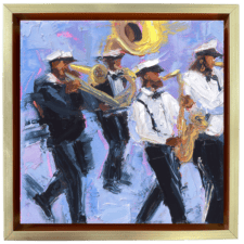 Second Line Band Oil Painting