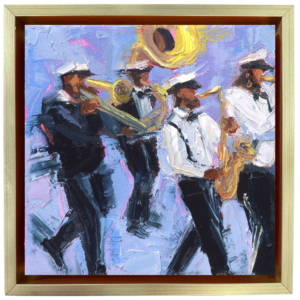 Second Line Band Oil Painting