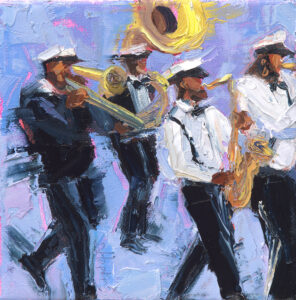 Second Line oil painting