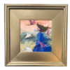 Woman with birds framed oil painting