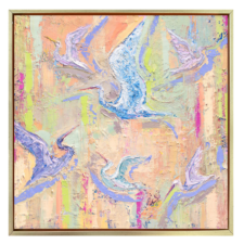 "Together We Rise" 24x24, oil on canvas, framed