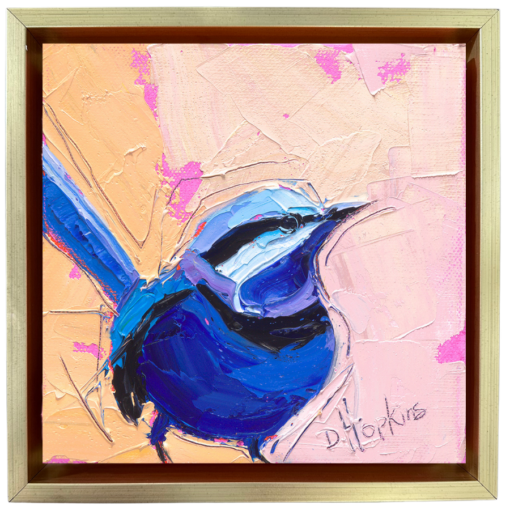 splendid fairywren oil painting