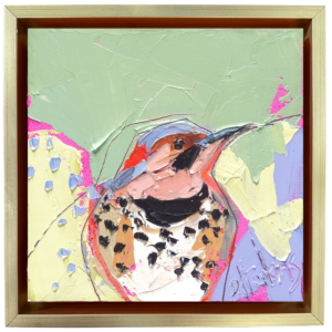northern flicker oil painting
