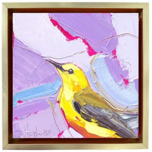 prothonotary warbler oil painting