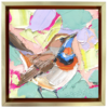 bluethroat oil painting