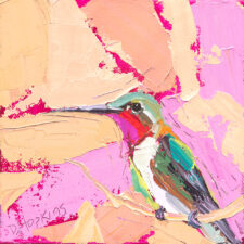 hummingbird oil painting