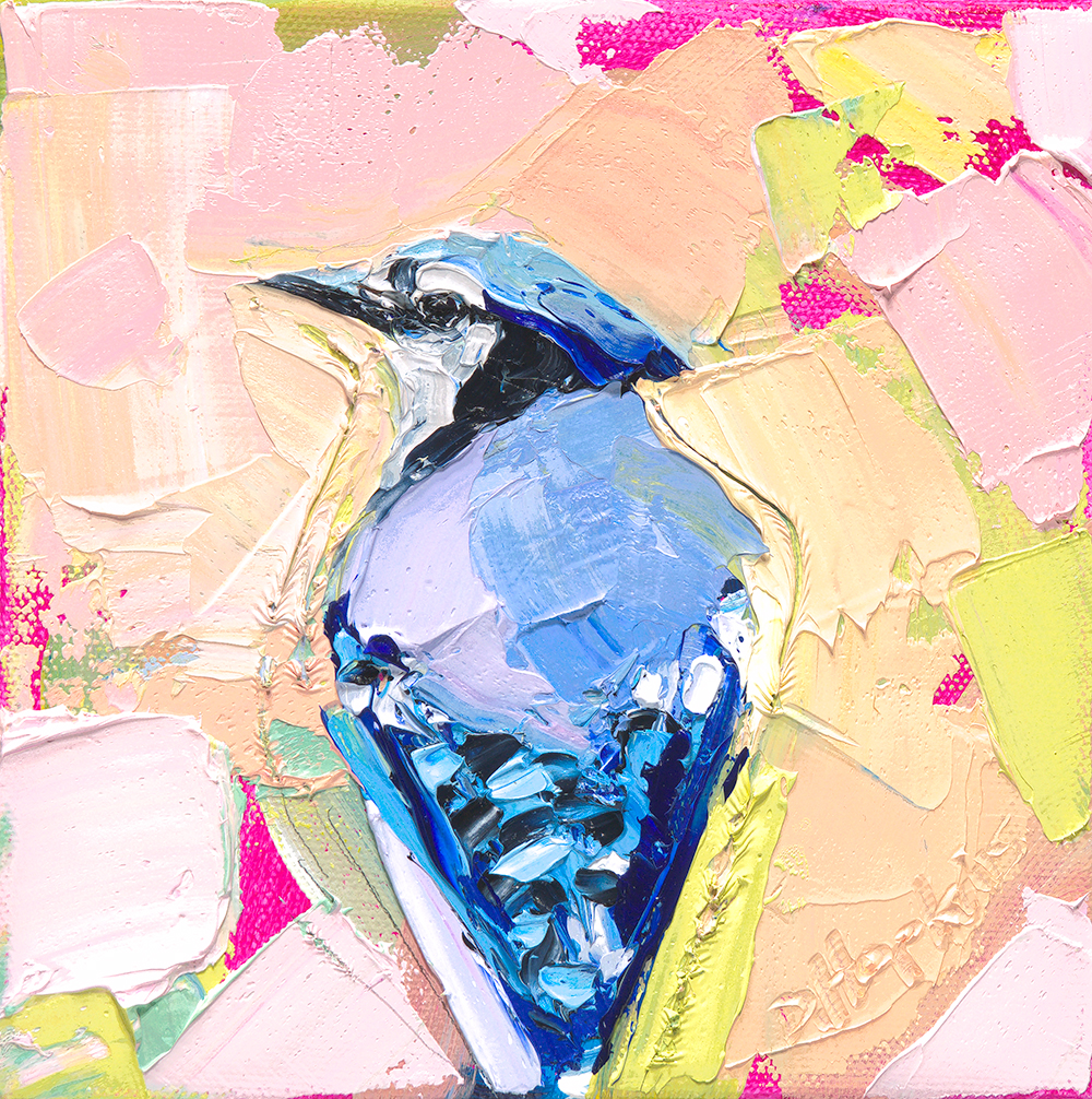 bluejay oil painting