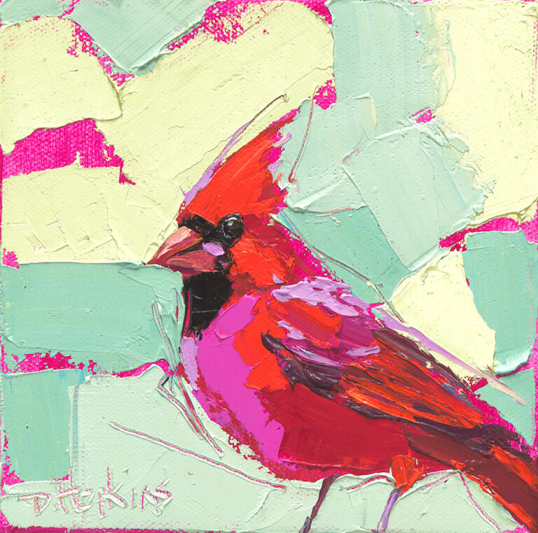 cardinal oil painting