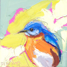 bluebird oil painting