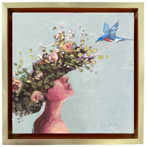 "From Where Does My Help Come?" 6x6, oil on canvas, framed