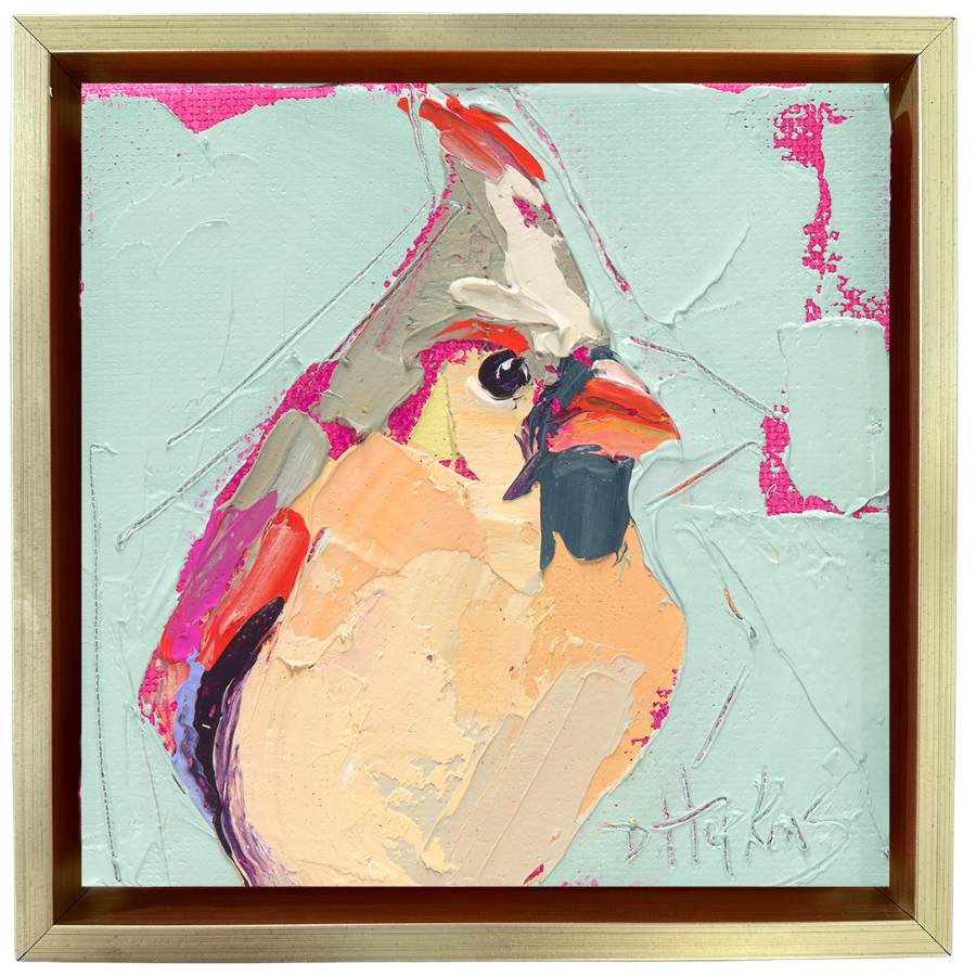 female cardinal painting