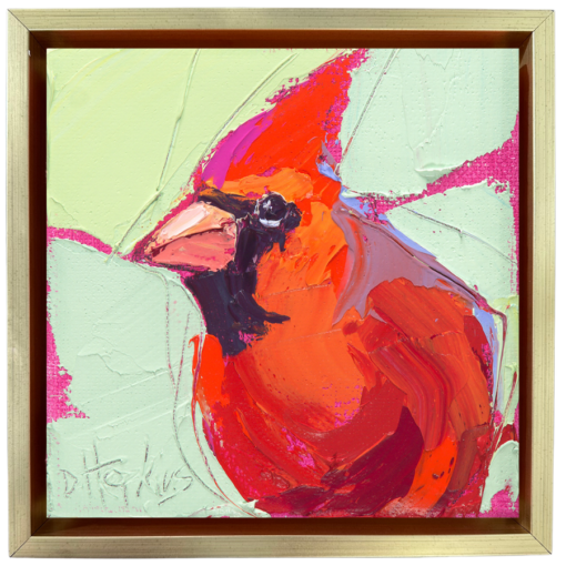"Right Here Waiting" 4x4, oil on canvas, framed