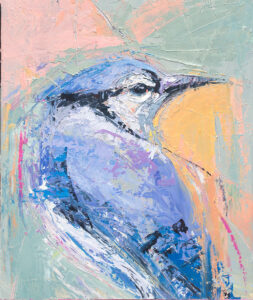 bluejay oil painting