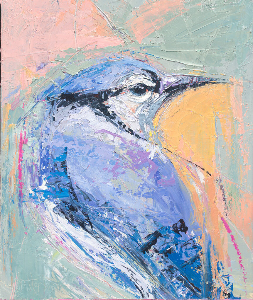 bluejay oil painting