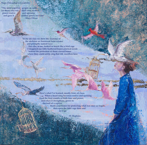 "Restive and Uprising" poetry giclée